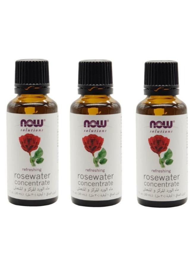 now 3 Pieces Rosewater Concentrate Essential Oil Clear 30ml - Image 1