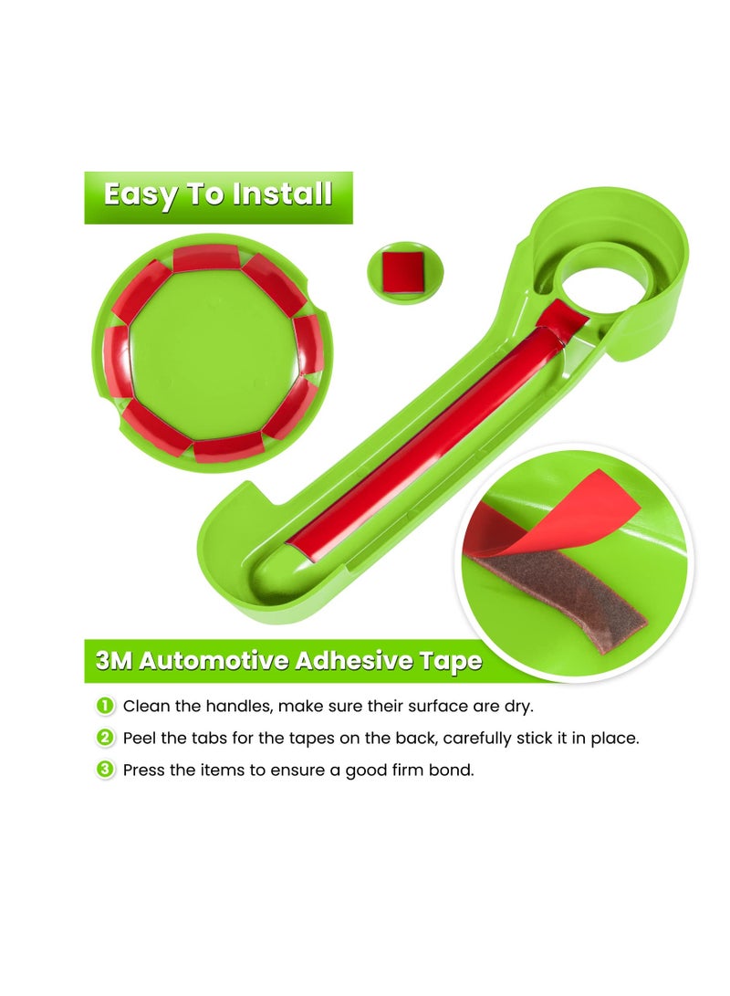 Excefore Door Handle Cover Inserts  for 2007-2018 Jeep Wrangler JK JKU Sports Sahara Freedom Rubicon Unlimited, 15 PCS Tailgate Handle Cover, Recess Guard, Exterior Accessories, Green - Image 5