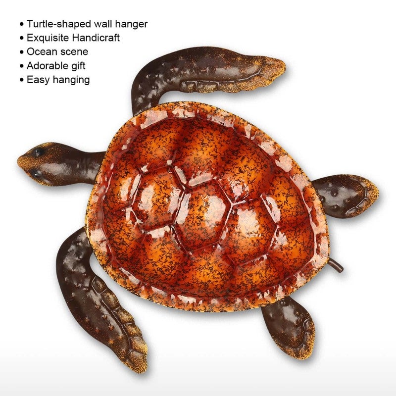 Red Turtle Ornament: Handcrafted Long-lasting Wall Hanger - Easy Hanging Artistic Decor for Home Office Living Room Turtle Lovers - Image 2