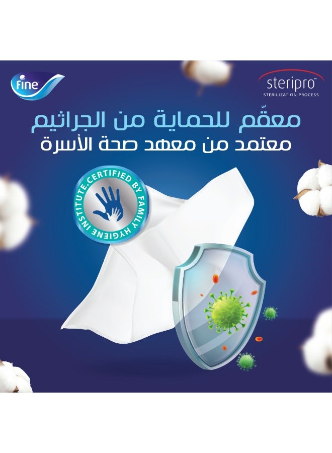 فاين منديل وجه كلاسيكي معقم طبقتين، ٨٠ منديل عبوة من 6 قطع - Image 5