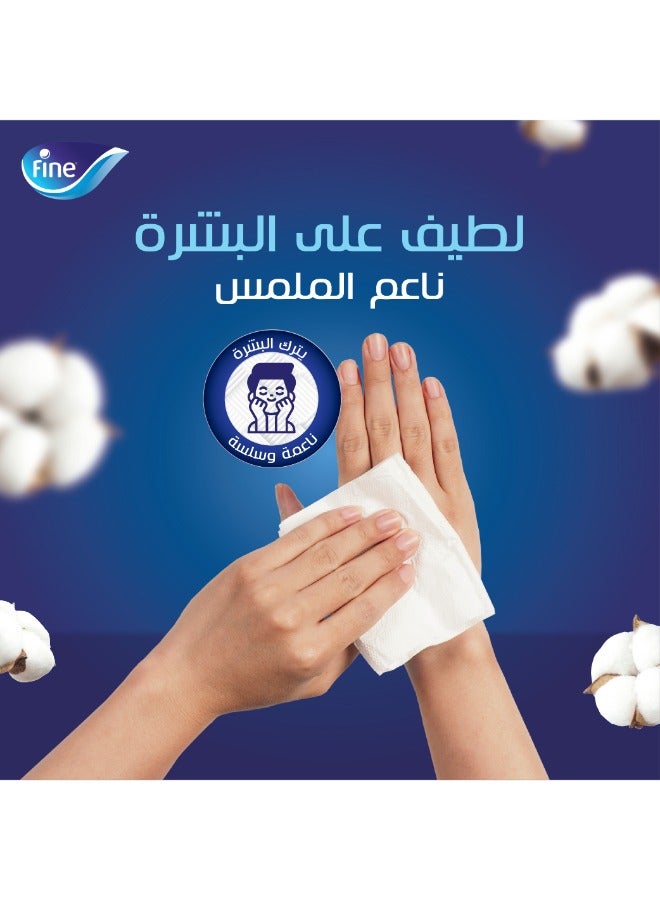 فاين منديل وجه كلاسيكي معقم طبقتين، ٨٠ منديل عبوة من 6 قطع - Image 3