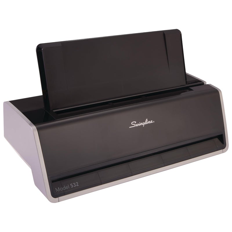 Swingline Electric Hole Puncher 2 Hole 28 Sheet Capacity Hole Punch Jam Resistant Touch Screen Platinum 74532