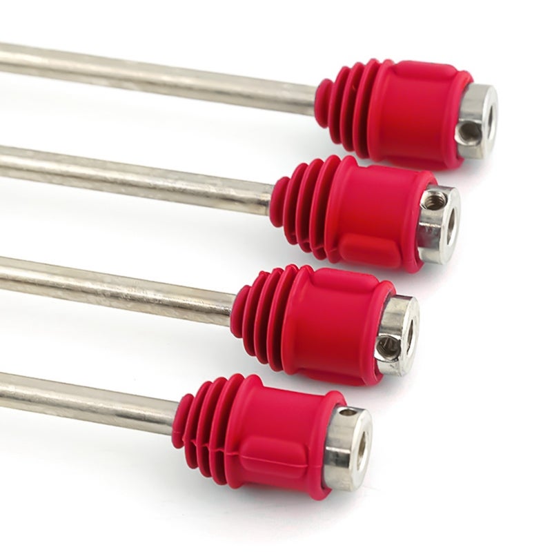 Steel Drive Shaft 4PCS Red Durable Upgrade - Front Rear Driveshaft Replacement for Traxxas E-Revo E-Maxx T-Maxx Revo 1/10 Remote Control Cars - Image 5