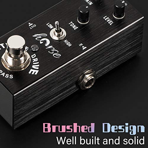 Horse Guitar Pedal, Horse Electric Ultimate Overdrive Guitar Effects Pedals Mini Single Type DC 9V True Bypass (Black) - Image 2