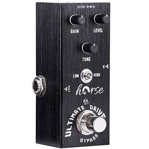 Horse Guitar Pedal, Horse Electric Ultimate Overdrive Guitar Effects Pedals Mini Single Type DC 9V True Bypass (Black) - Image 1