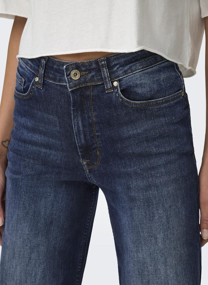 ONLY Casual High Waisted Wide Leg Jeans - Image 3