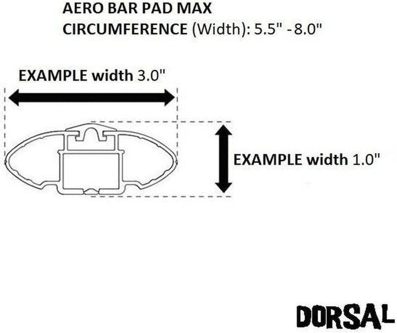 Dorsal Aero Roof Rack Pads for Factory and Wide Crossbars - Pack of 2 for Surfboards Kayaks Sups Snowboards Polyester 34" Inch Thule Yakima Style (Wide) Black - Image 5