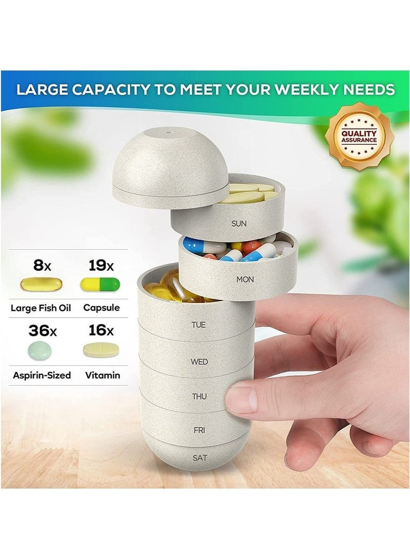 Generic Weekly Medicine Box Packaging Box Portable Waterproof 7-day Medicine Box Travel Sealed Waterproof  - Image 3