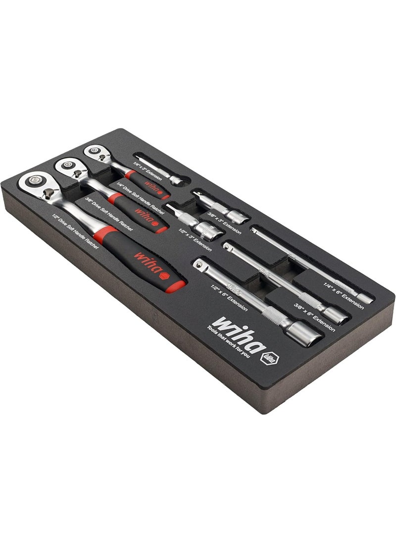 Wiha Wiha 33388 9 Piece SoftFinish Ratchet Tray Set  - Image 2
