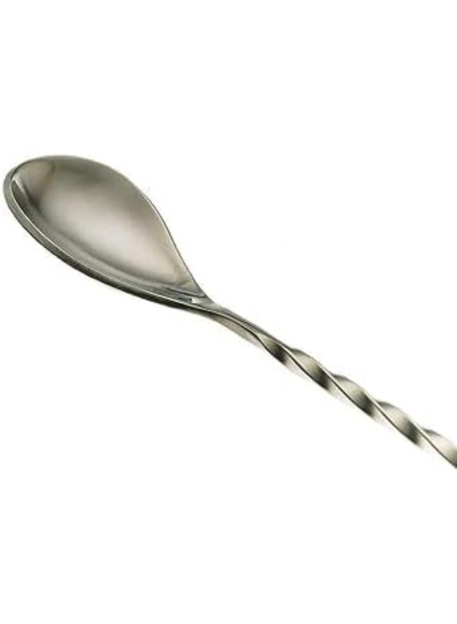 Premium Stainless Steel Cocktail Mixing Spoon with Spiral Handle – 12-Inch Long Bar Spoon for Stirring, Layering & Craft Cocktails | Sleek Professional Mixology Tool - Image 3