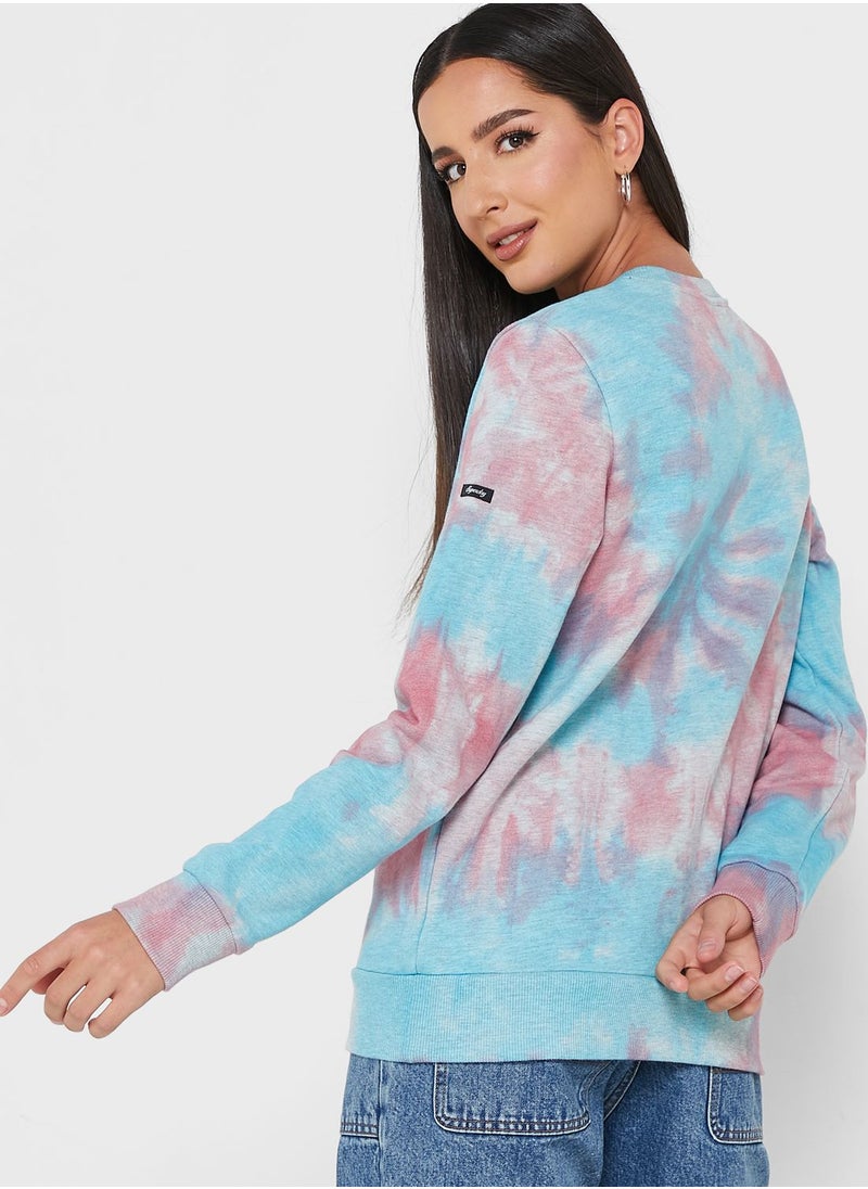 Superdry - Tie Dye Logo  Sweatshirt - Image 1