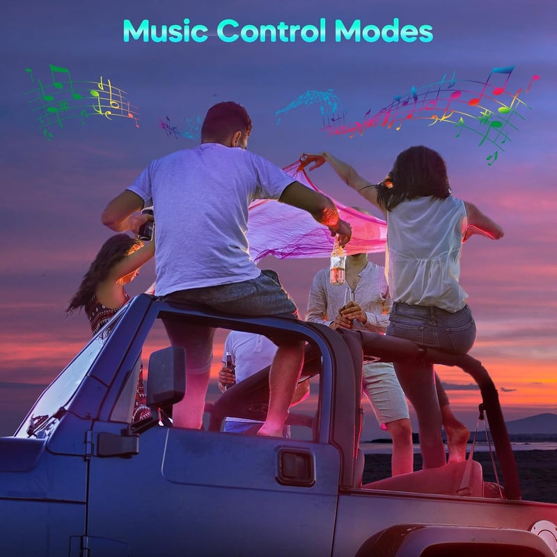 Winzwon Led Lights for Car Accessories Interior, Valentines Day Gifts for Him Her Men Women Teen Boys Girls, APP Control with USB Port Color Change Lights for Truck Decor - Image 4