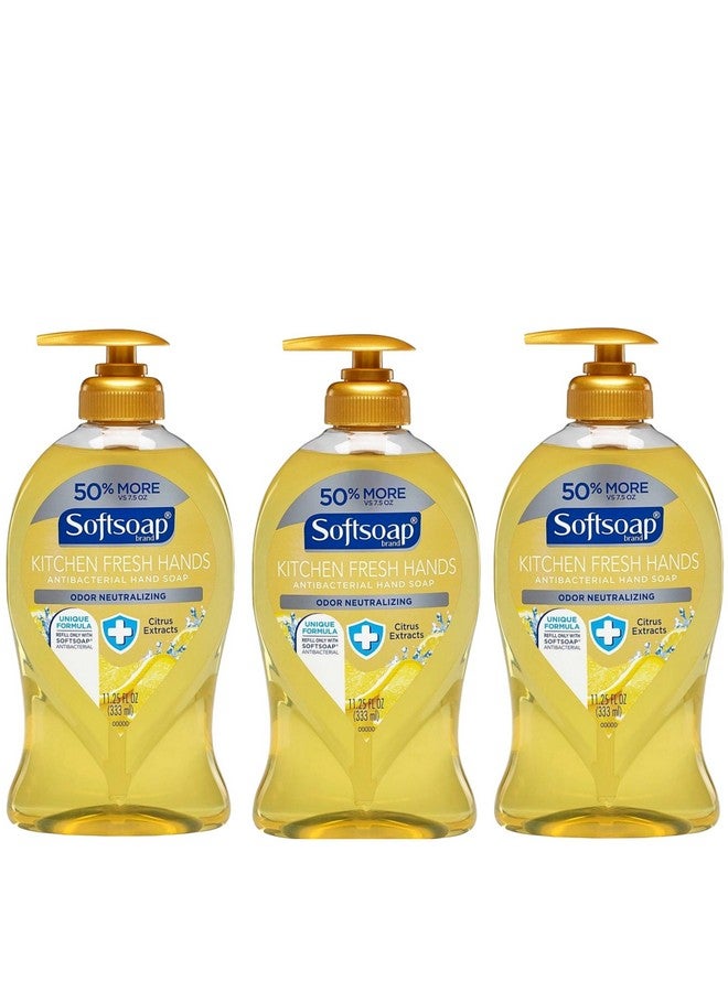 Softsoap Kitchen Fresh Hands Antibacterial Soap Citrus Extracts (3 Pack of ll.25 FL Oz. Size)