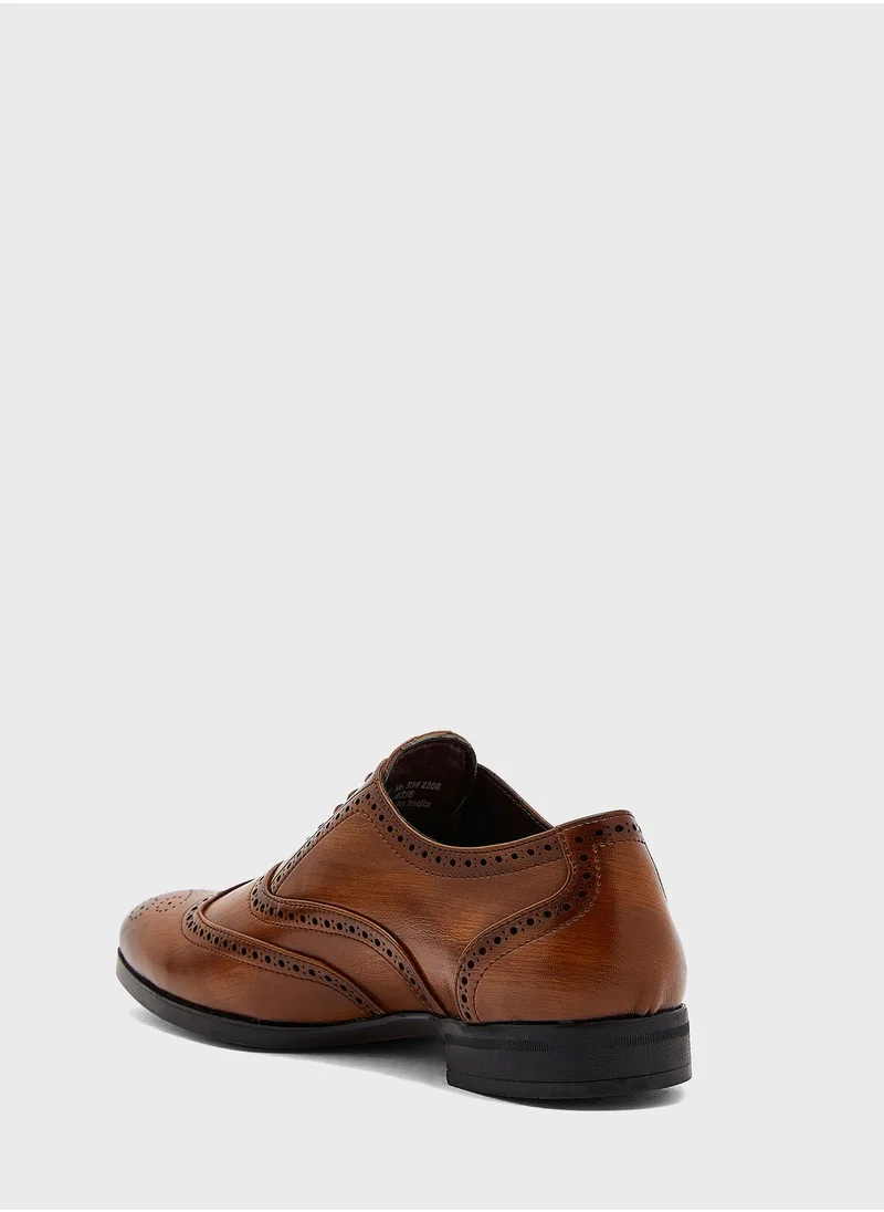 Robert Wood Formal Wing Cap Brogue Lace Ups