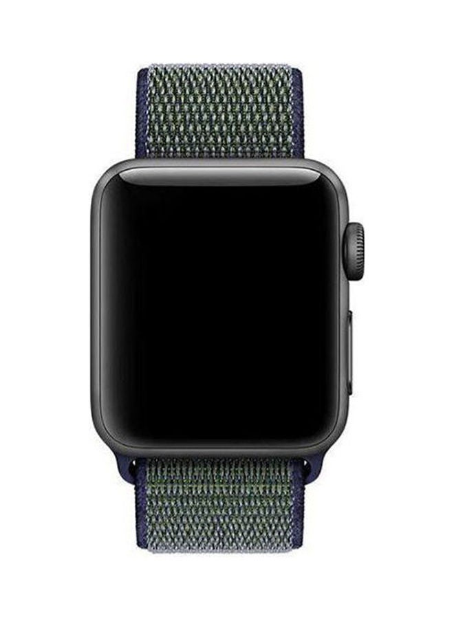 NIBEMINENT Woven Nylon Apple Watch Sport Loop Band Midnight Fog - Image 2