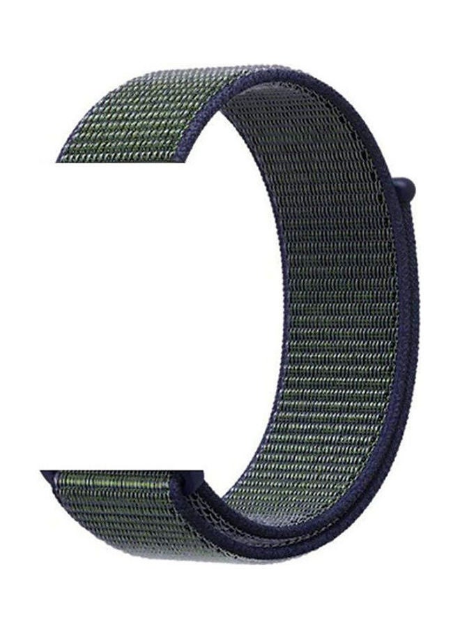 NIBEMINENT Woven Nylon Apple Watch Sport Loop Band Midnight Fog - Image 1