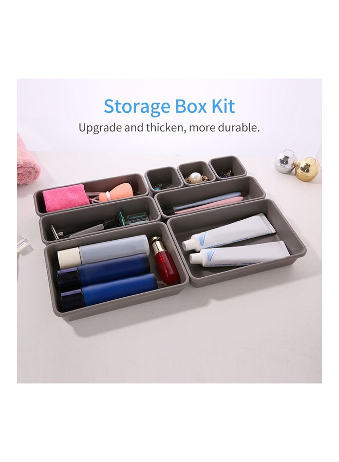 NIBEMINENT Multi-Functional Drawer Organizer Set for Office Desk White - Image 2