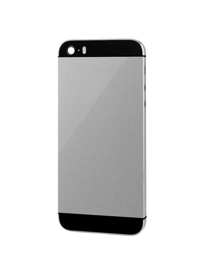 erorex Full Housing Alloy  Back Cover with Mute Button + Power Button + Volume Button + Nano SIM Card Tray for iPhone 5S(Grey) - Image 2