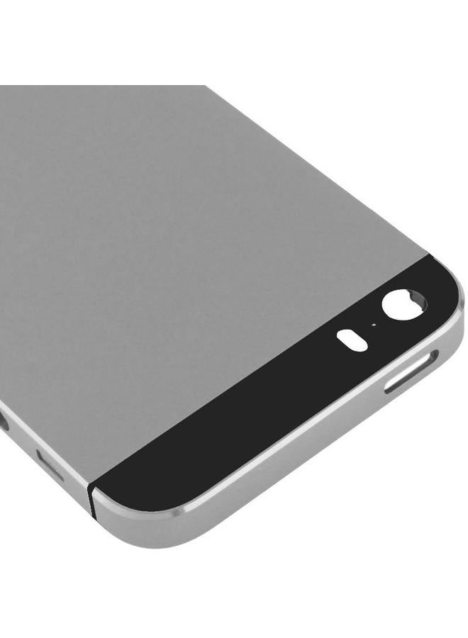 erorex Full Housing Alloy  Back Cover with Mute Button + Power Button + Volume Button + Nano SIM Card Tray for iPhone 5S(Grey) - Image 4