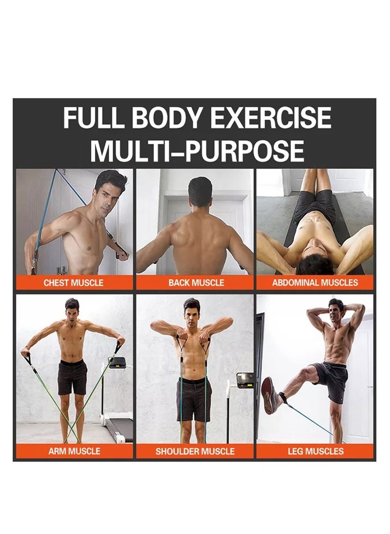 Generic Pull Rope 11pcs Fitness Exercises Resistance Bands with handle set Yoga Tubes Latex bandas elasticas fitness equipment Yoga Exercise Fitness Rubber Tubes Band Stretch Training Gyms Workout  - Image 3