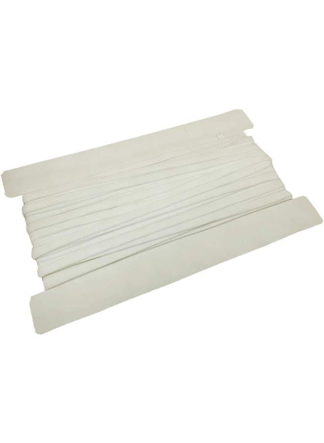 20Yard 5mm Flat Elastic White Strap Stretchy Earloop Cord Band Ear Tie Rope String for Homemade Swing Crafts Supply (White, 5mm) - Image 2