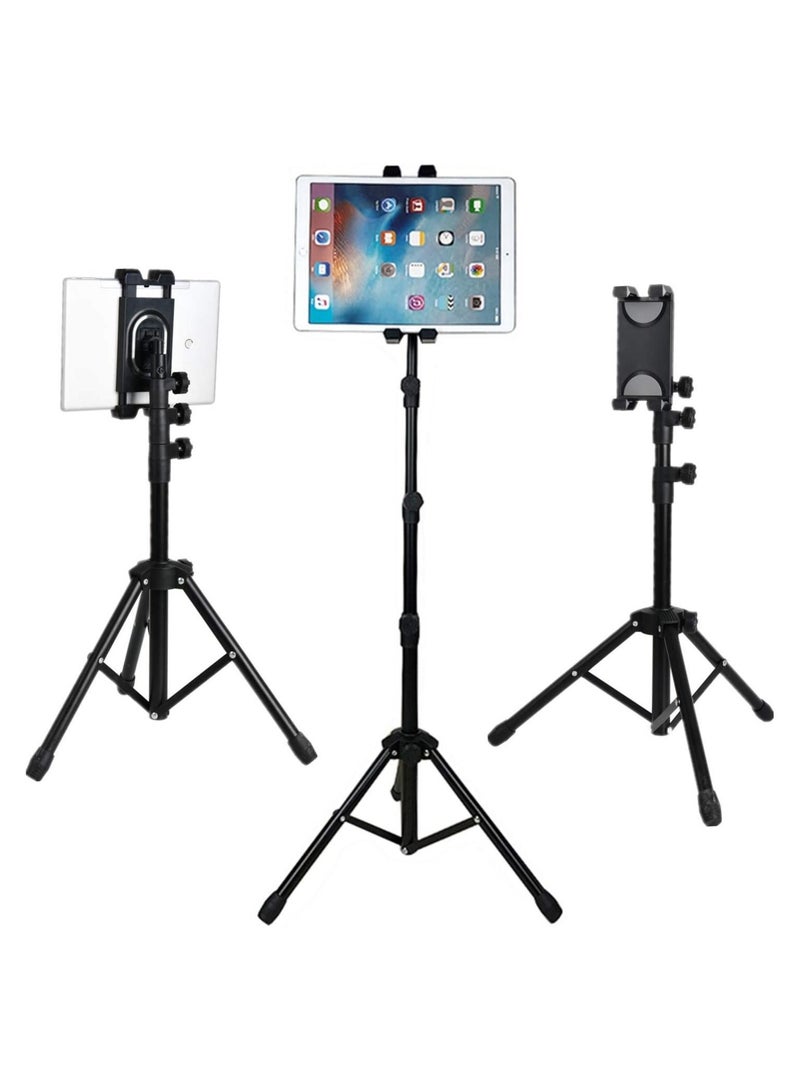 iPad Tripod Mount Tablet Holder Stand, 360 Adjustable Cradle Bracket Tripod Mount for Apple iPad Pro 12.9, iPad Pro 11, iPad Pro 10.5, iPad Pro 9.7, iPad Air 10.9 - Image 1