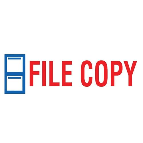 AccuStamp2 File Copy Stamp, Shutter Pre-Inked One-Color FILE COPY Stamp, 1/2" x 1 5/8" Impression, Red Ink - Image 3