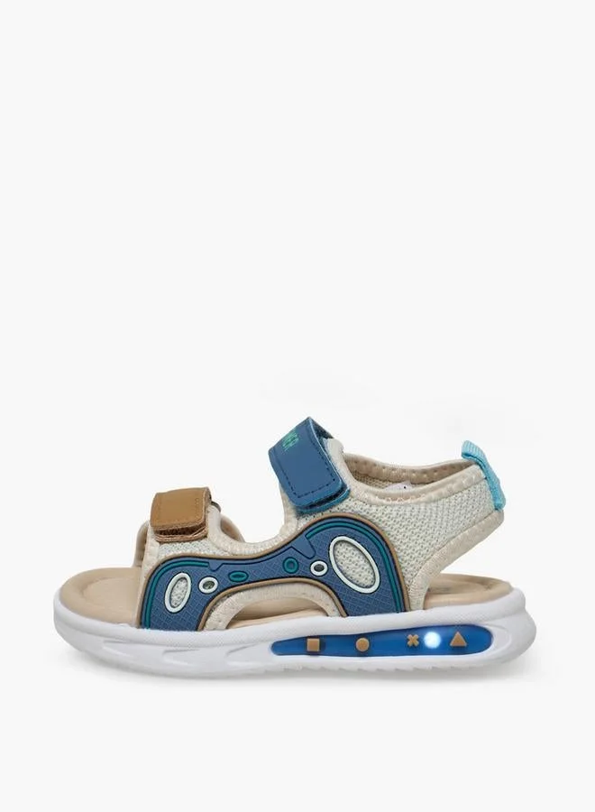 LBL By Shoexpress GREY Boys Printed Hook & Loop Sandals for Men | Best Price UAE