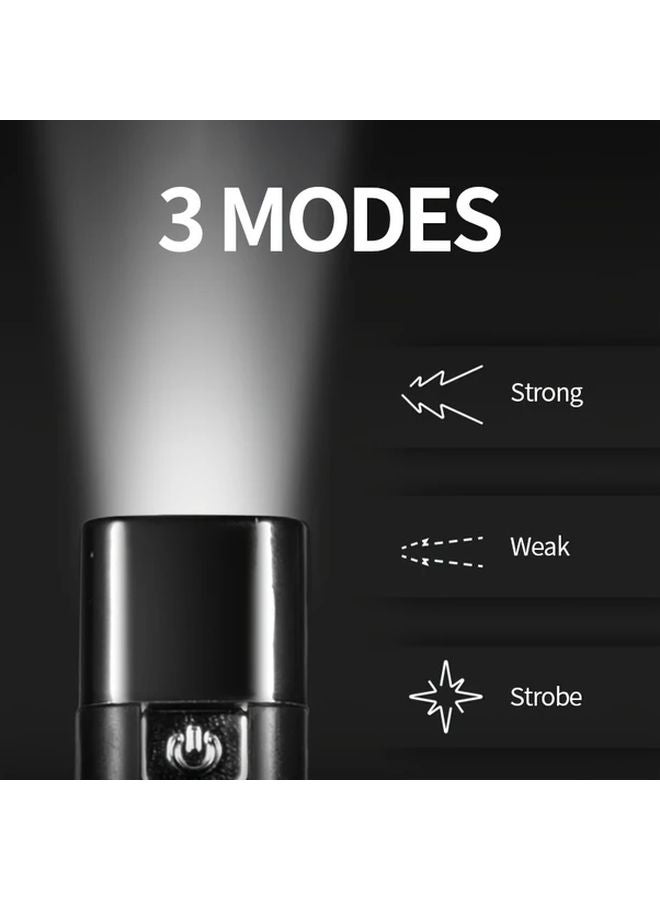 Smiling Shark 617A White Portable Rechargeable Flashlight Power Bank For Outdoor Camping - Image 4