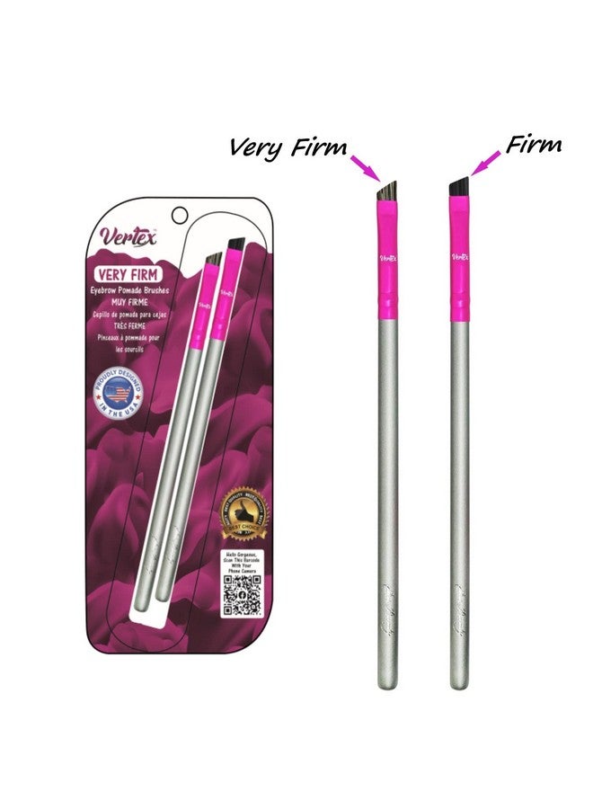 VERTEX مجموعة فرشاة حواجب ثابتة رفيعة 2 قطعة فرشاة كونسيلر وزوايا لتشكيل وإخفاء العيون - Image 2