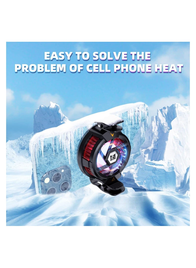 Loquat Phone Cooler Semiconductor Cooling Fan Compatible with Magsafe Portable Noiseless Cooling Game Artifact for PUBG Live Vlog for iOS or Android 4 to 6.7 Inch Phones - Image 2