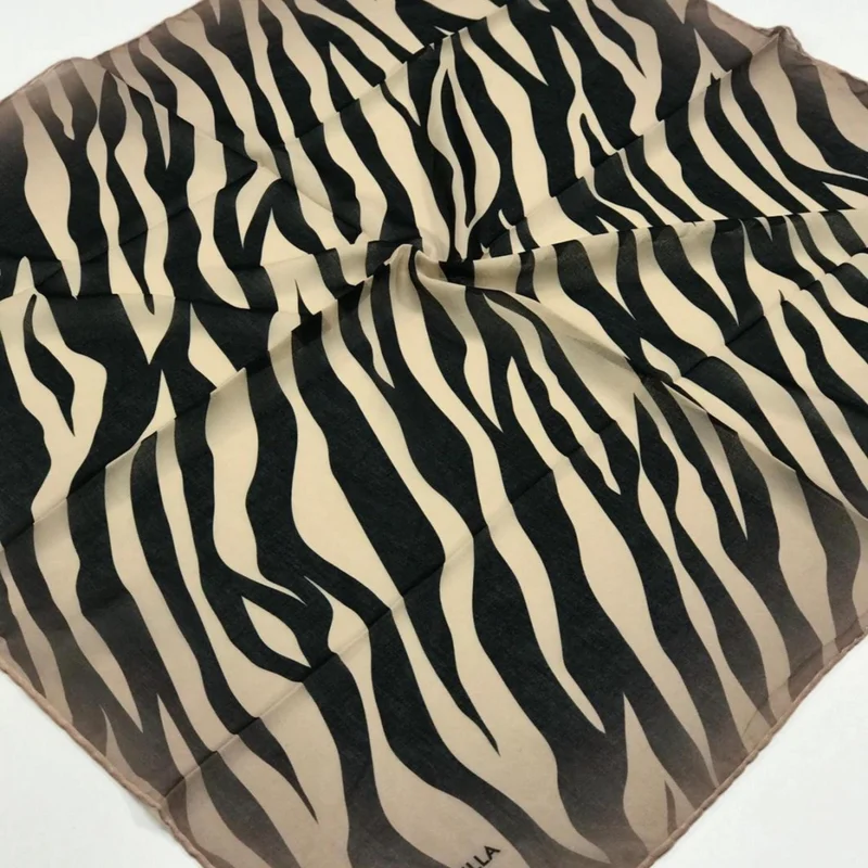 Locella Soft Cotton Black Zebra Pattern Women's Scarf