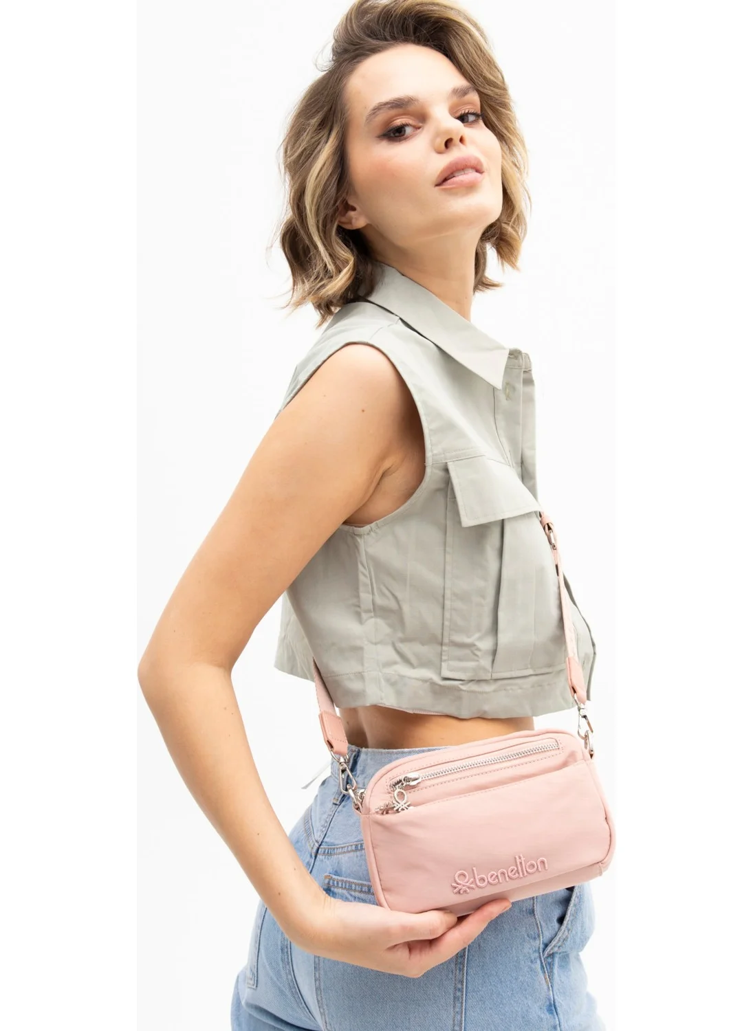 يونايتد كولورز أوف بينتيون Benetton Women's Crossbody Bag Pink BNT1204