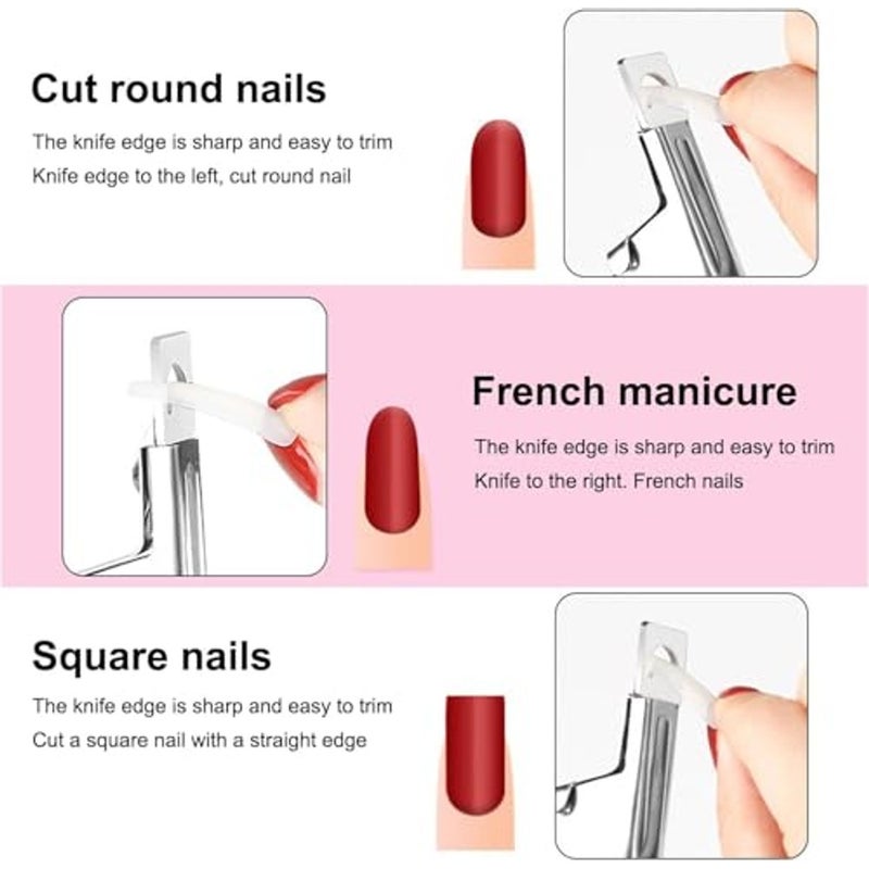 ALKAYAN Professional Nail Clippers Nail Cutters Tip Acrylic Nail Clippers – Sharp, Rustproof Cutter for False Gel and Artificial Nails, Ideal for Manicure and Pedicure Trimmer Nail Care Tools-silver - Image 4