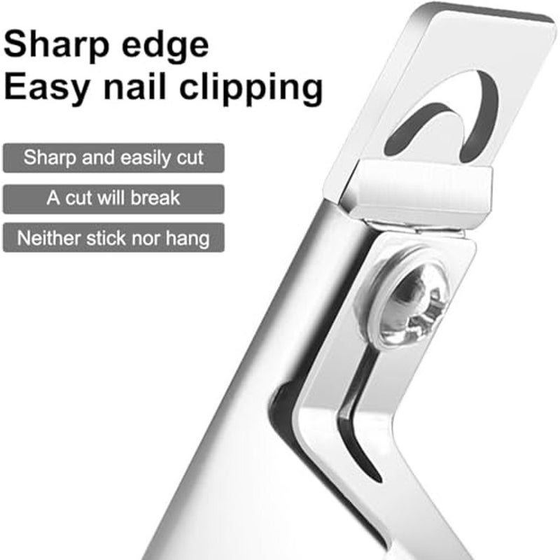ALKAYAN Professional Nail Clippers Nail Cutters Tip Acrylic Nail Clippers – Sharp, Rustproof Cutter for False Gel and Artificial Nails, Ideal for Manicure and Pedicure Trimmer Nail Care Tools-silver - Image 3