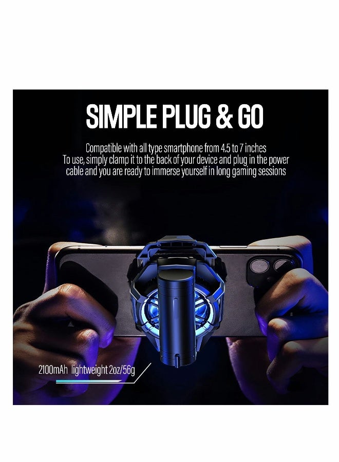 Loquat Phone Cooler with Rechargeable Battery, Phone Cooling Fan for Gaming Fit All Types of iPhone Android Smartphones - Image 3