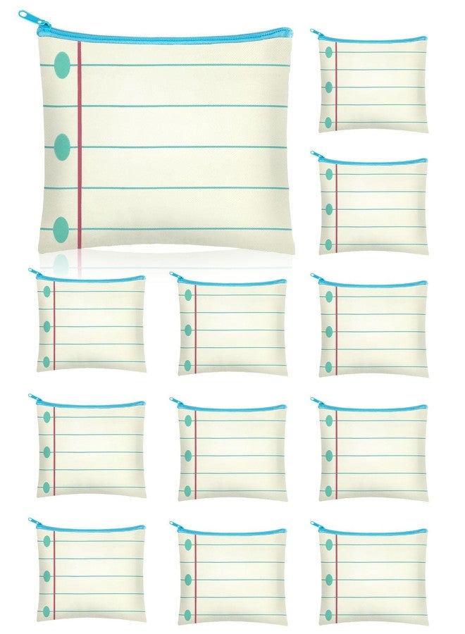 Demonwer 12 Pcs Back to School Gifts Pencil Case Line Drawing Patterns Pencil Pouch 7.1×4.3 Inch Pencil Box Pencil Bag for Classroom Prize Back to School Student Favor Supplies - Image 1