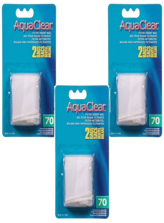 AquaClear 3 Pack Nylon Bags, 2 Bags each, Aquarium Filtration, Freshwater/Saltwater Use, Filter Media Bags