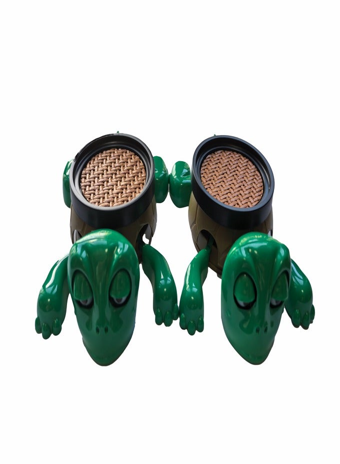 Turtle Fun Expression Coaster Set: With a cork insulation pad, cold drinks will not wet the table, and hot drinks will not burn your hands  - Image 1