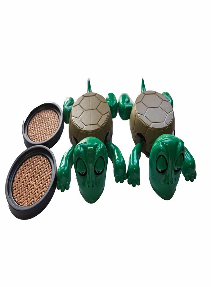 Turtle Fun Expression Coaster Set: With a cork insulation pad, cold drinks will not wet the table, and hot drinks will not burn your hands  - Image 4
