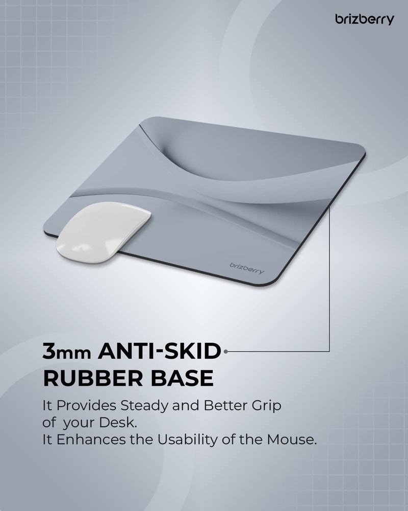 ARTBRIZ® Brizberry Art-Pro Mouse Pad, Optimised for Speed and Precision, Premium Anti Skid Rubber Base, for Office Desktop Laptop PC Mac, 240mm x 240mm x 3mm (115S - Pack of 2) - Image 3