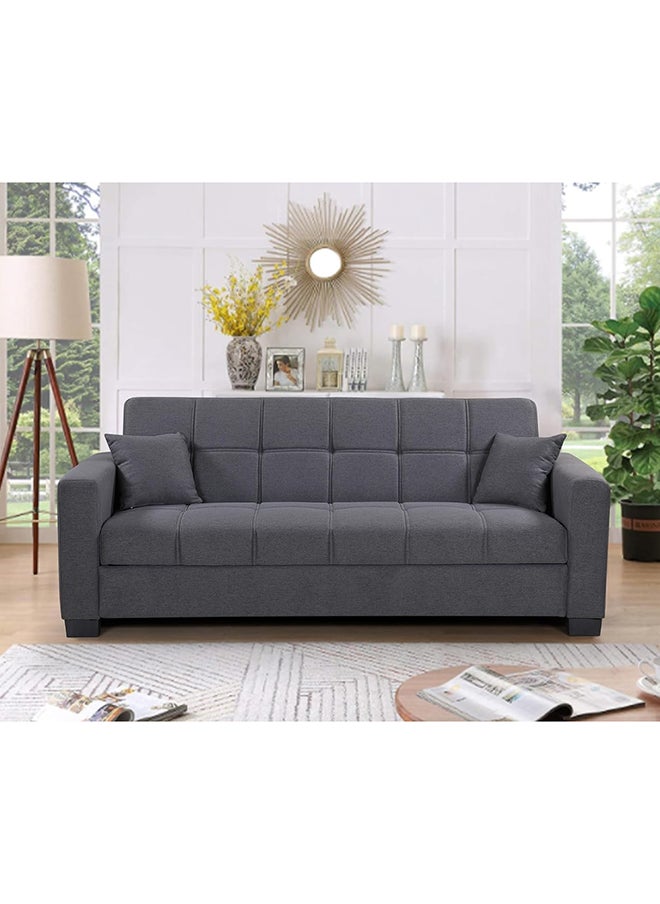MAF furniture - أريكة ماف مع سرير، أريكة نوم من القماش، أريكة سرير بثلاثة مقاعد، أريكة غرفة معيشة بتصميم عصري، ماف-S399 باللون الرمادي - Image 1