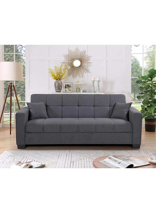 MAF furniture - أريكة ماف مع سرير، أريكة نوم من القماش، أريكة سرير بثلاثة مقاعد، أريكة غرفة معيشة بتصميم عصري، ماف-S399 باللون الرمادي - Image 1