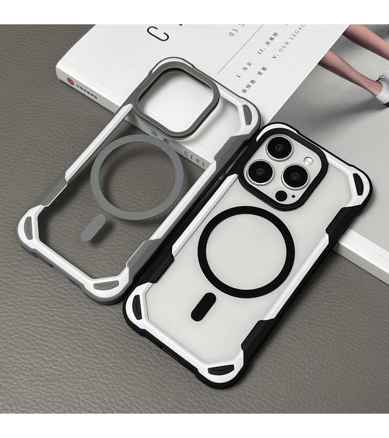 Blue Magnetic Shockproof Armor Phone Case Compatible with iPhone 13 Hard Hybrid Bumper Protection - Image 2