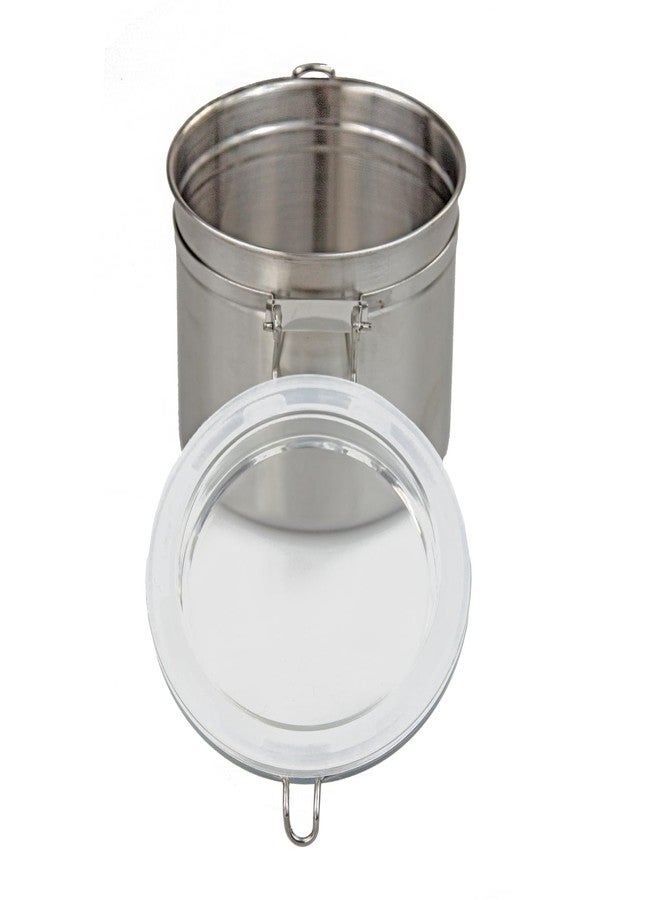 Home Basics 4 Piece Stainless Steel Canister Set,Silver - Image 2
