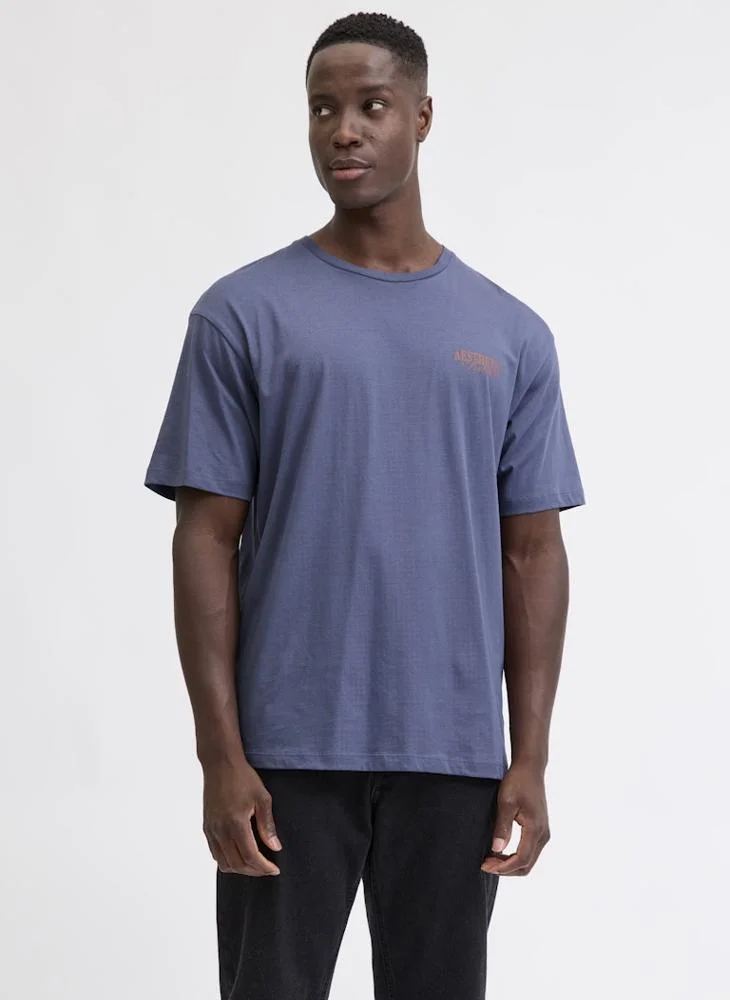 JJ Rebel Text Print Regular Fit Crew Neck T-Shirt