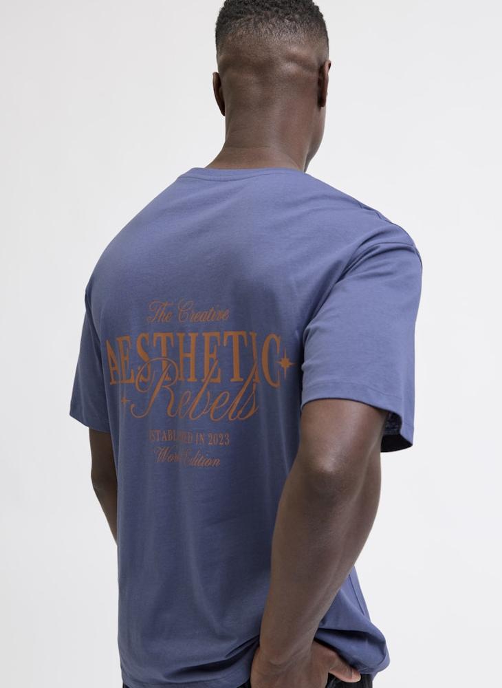 ج ج ريبل تيشيرت بطباعة نصية بقصة عادية وياقة دائرية - Image 3