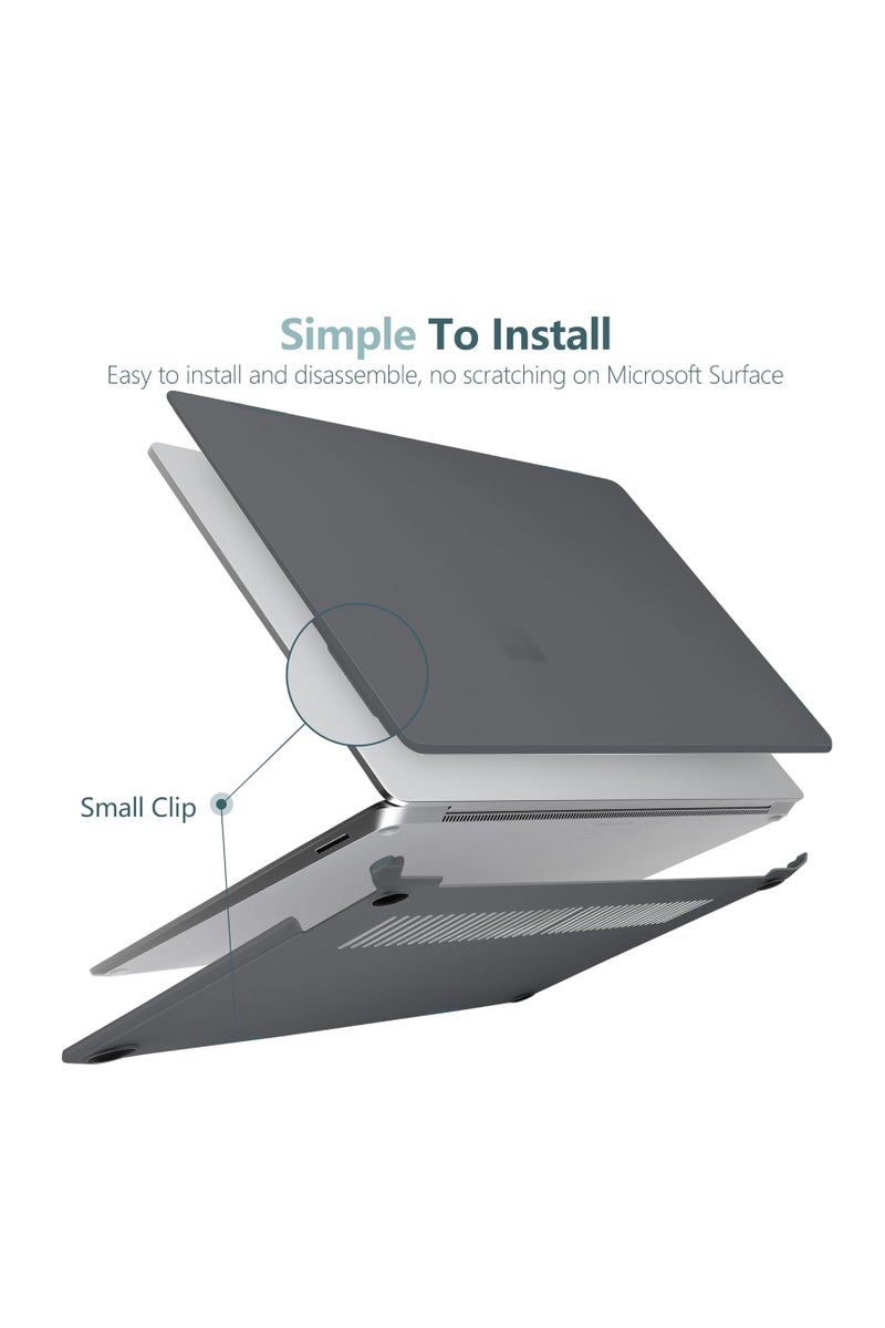 Rubberized Hard Case Compatible with Microsoft Surface Laptop 15-inch Touchscreen Copilot+ PC 2024 (7th Ed Model #2037) Lightweight Durable Scratch-Resistant Easy Install, Black - Image 2