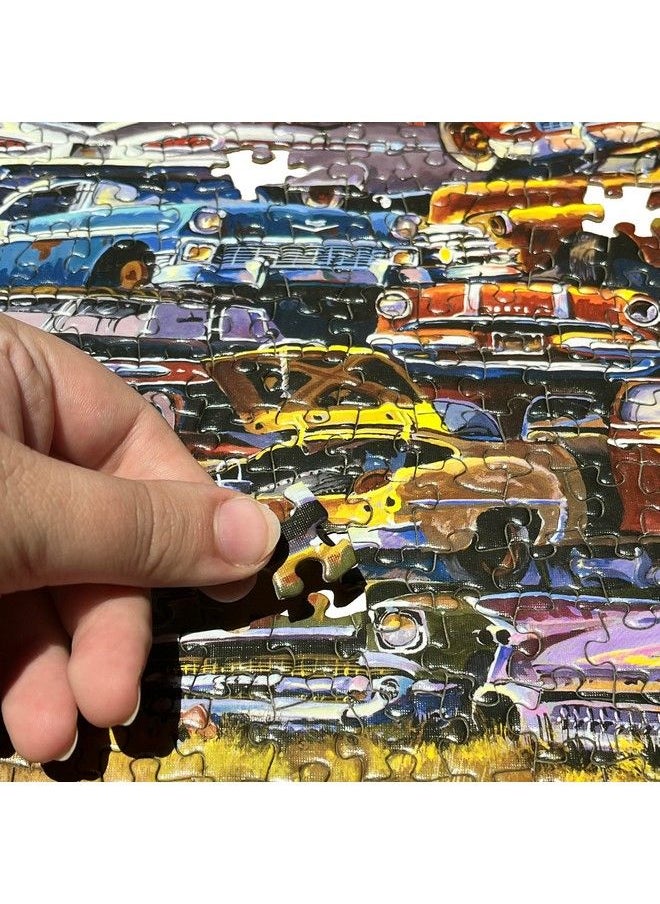 TDC Games - Classic Car Puzzle Fabulous 50S Junkpile By Dale Klee 1000 Piece Jigsaw Puzzle For Kids And Adults 26.75 X 19.25 Inches Educational Puzzles Difficult And Challenging Classic Car Puzzle - Image 1