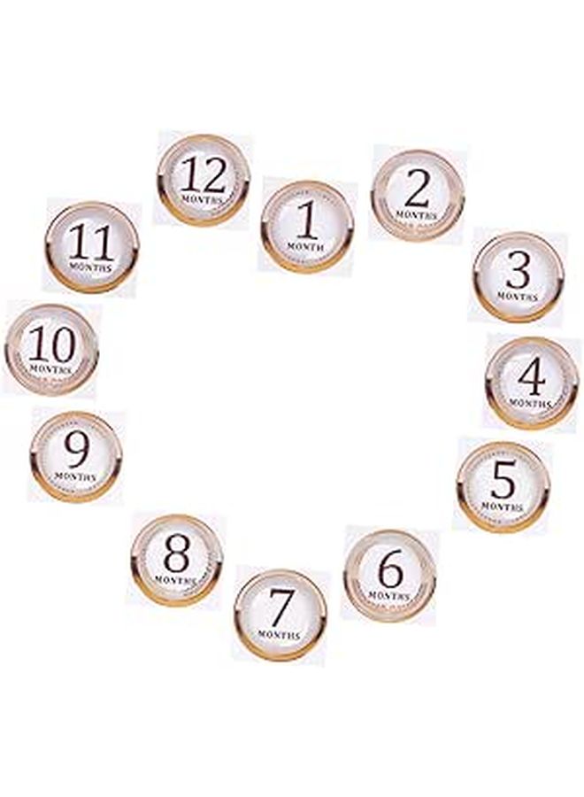 Newborn Month Stickers Milestone Decals for Photo Props Growth Tracking Set - Image 1